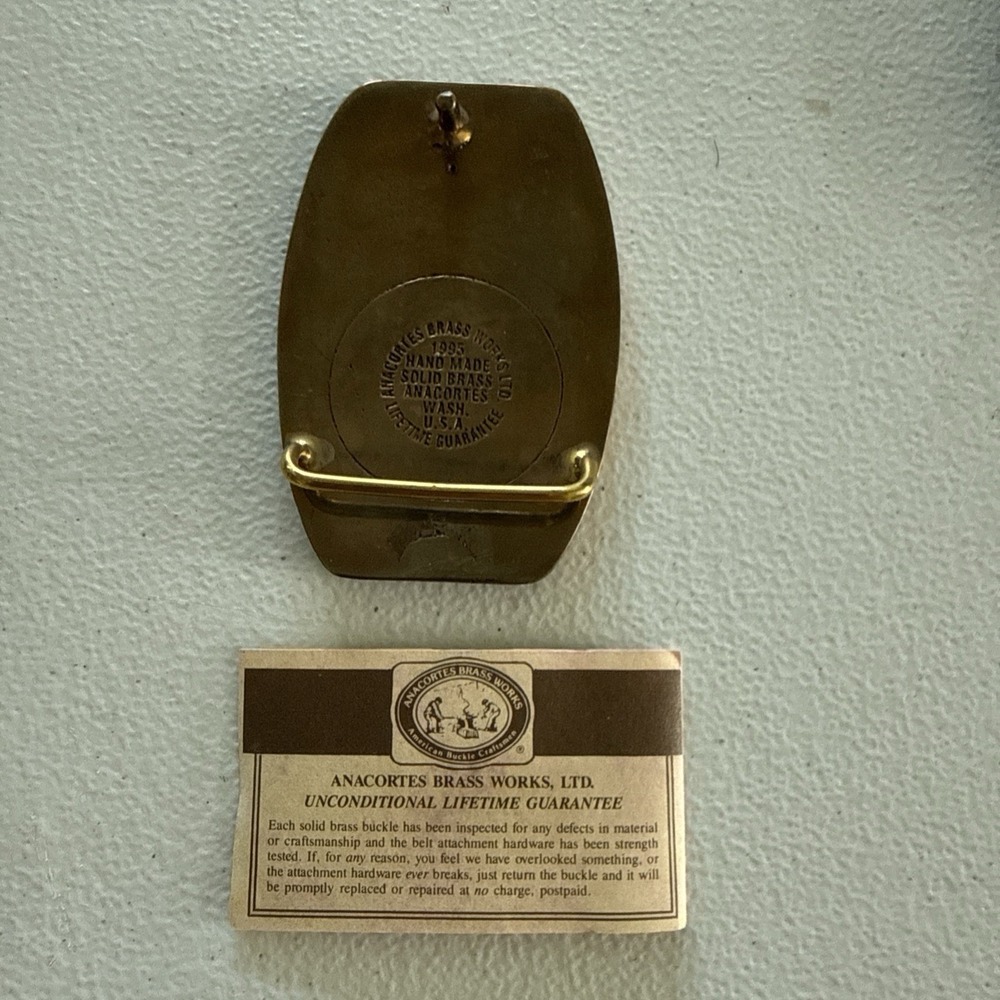 Bechtel Brass Belt Buckle Maghreb–Europe Gas Pipeline project 1994–96 Algeria - Picture 5 of 8